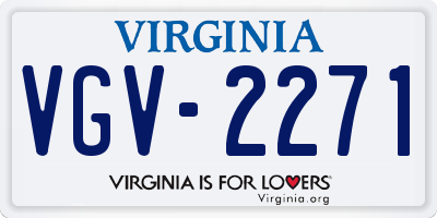 VA license plate VGV2271