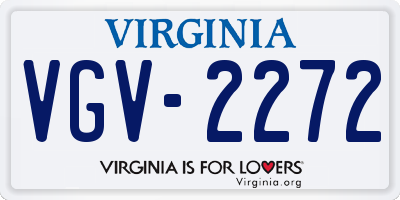 VA license plate VGV2272