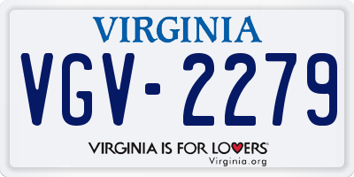 VA license plate VGV2279