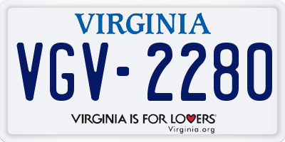VA license plate VGV2280