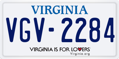 VA license plate VGV2284