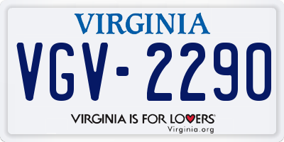 VA license plate VGV2290