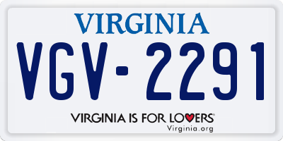 VA license plate VGV2291