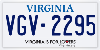 VA license plate VGV2295