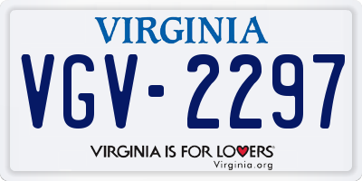 VA license plate VGV2297
