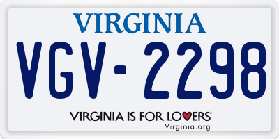 VA license plate VGV2298