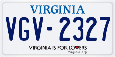 VA license plate VGV2327