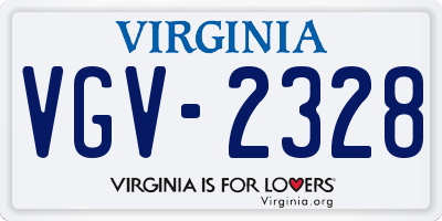 VA license plate VGV2328