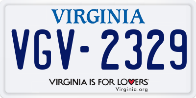 VA license plate VGV2329