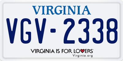 VA license plate VGV2338