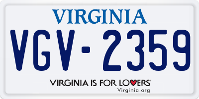 VA license plate VGV2359