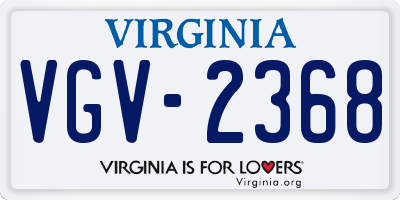 VA license plate VGV2368