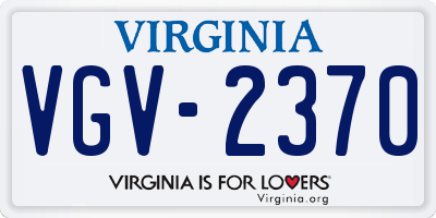VA license plate VGV2370