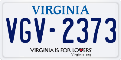 VA license plate VGV2373