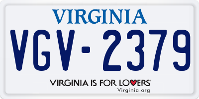 VA license plate VGV2379