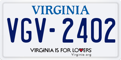 VA license plate VGV2402