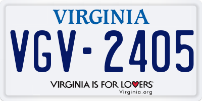 VA license plate VGV2405