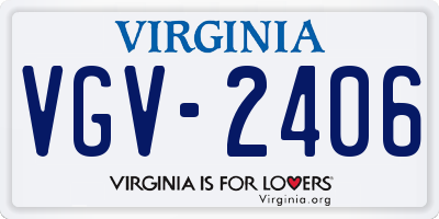 VA license plate VGV2406