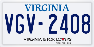 VA license plate VGV2408