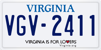 VA license plate VGV2411
