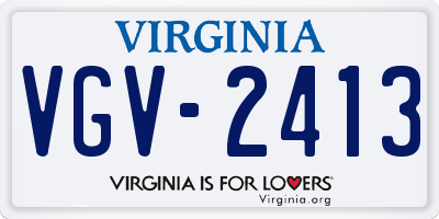 VA license plate VGV2413