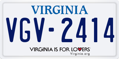 VA license plate VGV2414