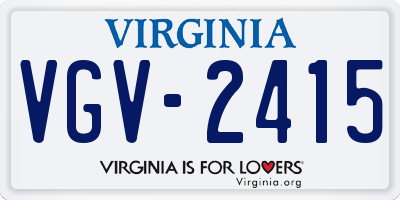 VA license plate VGV2415