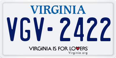 VA license plate VGV2422