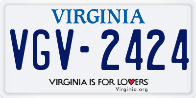VA license plate VGV2424