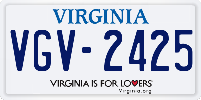 VA license plate VGV2425