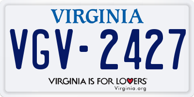 VA license plate VGV2427