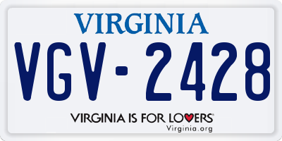 VA license plate VGV2428