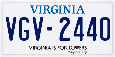 VA license plate VGV2440