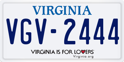 VA license plate VGV2444