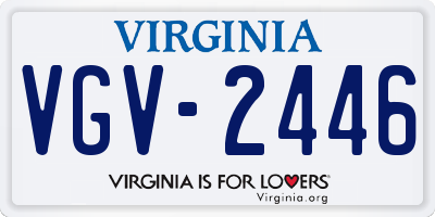 VA license plate VGV2446
