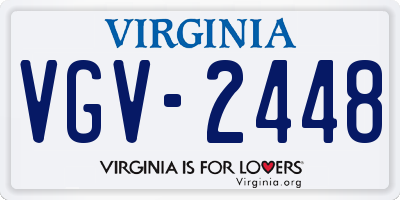 VA license plate VGV2448