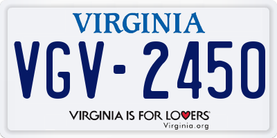 VA license plate VGV2450