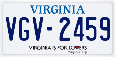 VA license plate VGV2459