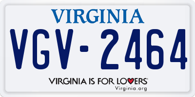 VA license plate VGV2464