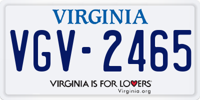 VA license plate VGV2465