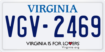 VA license plate VGV2469