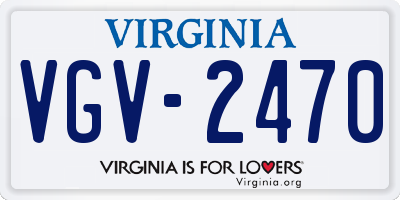 VA license plate VGV2470