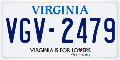 VA license plate VGV2479