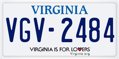 VA license plate VGV2484