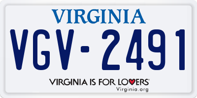 VA license plate VGV2491
