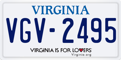 VA license plate VGV2495