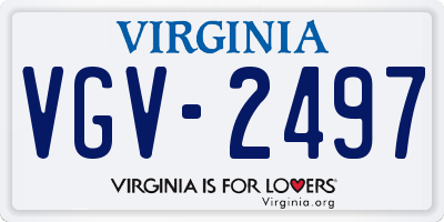 VA license plate VGV2497