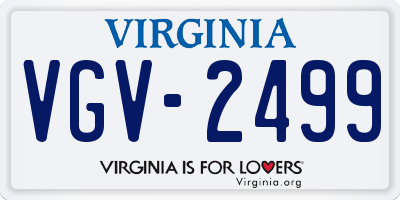 VA license plate VGV2499