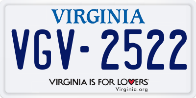 VA license plate VGV2522