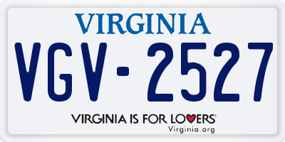 VA license plate VGV2527